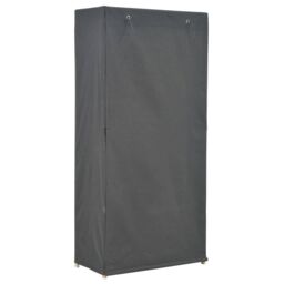 Berkfield Home Wardrobe Grey 79x40x170 cm Fabric - Size: 79 x 40 x 170 cm - thumbnail 3