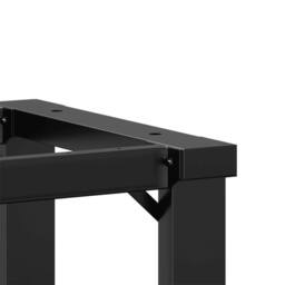 Berkfield Home Dining Table Legs O-Frame 40x40x73 cm Steel in Black - Size: 40 x 40 x 73 cm - thumbnail 7
