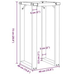 Berkfield Home Dining Table Legs O-Frame 40x40x73 cm Steel in Black - Size: 40 x 40 x 73 cm - thumbnail 9