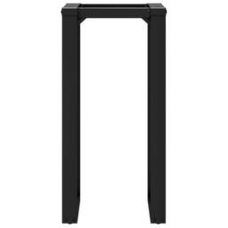 Berkfield Home Dining Table Legs O-Frame 40x40x73 cm Steel in Black - Size: 40 x 40 x 73 cm - thumbnail 4