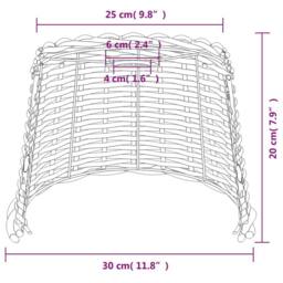Berkfield Home Ceiling Lamp Shade Brown √ò30x20 cm Wicker in Light Brown - Size: 30x20 cm - thumbnail 7