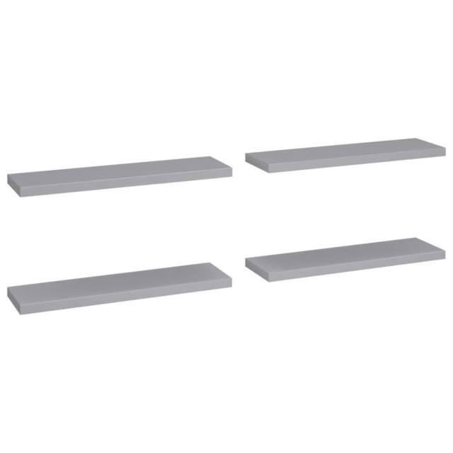 Berkfield Home Floating Wall Shelves 4 pcs Grey 90x23.5x3.8 cm MDF - image 1