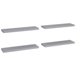 Berkfield Home Floating Wall Shelves 4 pcs Grey 90x23.5x3.8 cm MDF - thumbnail 1