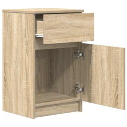 Berkfield Home Bedside Cabinet Sonoma Oak 39x35x65 cm Engineered Wood - Size: 39 x 35 x 65 cm - thumbnail 5