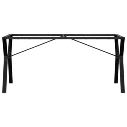 Berkfield Home Dining Table Legs Y-Frame 160x80x73 cm Steel in Black - Size: 160 x 80 x 73 cm - thumbnail 4