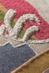 Furn Margo Embroidered 100% Cotton Tufted Cushion - Size: 50 cm x 50 cm - thumbnail 4