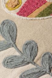 Furn Margo Embroidered 100% Cotton Tufted Cushion - Size: 50 cm x 50 cm - thumbnail 5