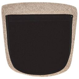 Wyld and Coco Beige Bouclé Rocking Armchair with Metal Legs Retro Style - thumbnail 8