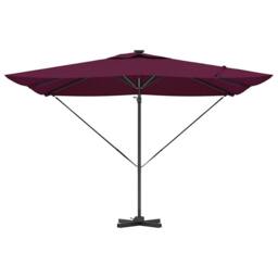 Berkfield Home Cantilever Roma Parasol with LEDs in Bordeaux Red, 286 x 285 x 27… in Burgundy - thumbnail 6