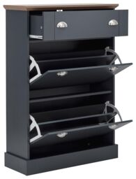 GFW Kendal Deluxe Shoe Cabinet in Blue - thumbnail 3