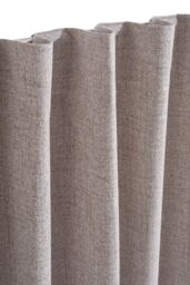 H&O Direct Beige Faux Linen Blackout Curtains Pair with Back Tab & Pole Pocket Top, 168cm W x 229 cm H - thumbnail 3