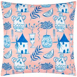 Furn Aegina Printed Outdoor Cushion in Peach - thumbnail 2