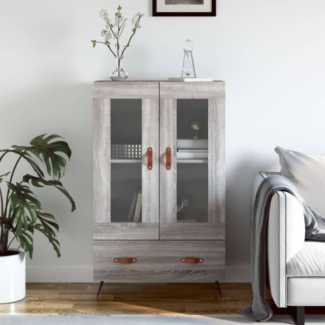 Berkfield Home Highboard Grey Sonoma 69.5x31x115 cm Engineered Wood - image 1