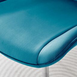 FurnitureboxUK 2x Pesaro Velvet Silver Leg Luxury Dining Chairs in Blue - thumbnail 7