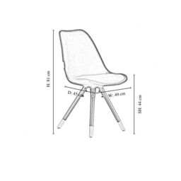 Life Interiors Sofia' Dorchester LUX Dining Set with a Table & Chairs Set of 4 in Light Grey - thumbnail 6