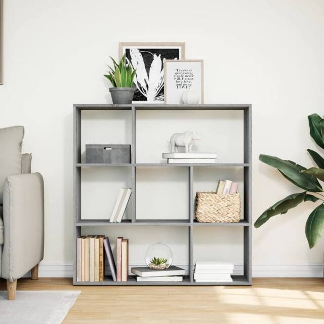 Berkfield Home Room Divider Bookcase Grey Sonoma 102x29x103.5 cm Engineered Wood - image 1