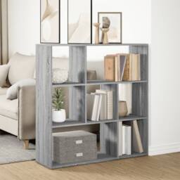 Berkfield Home Room Divider Bookcase Grey Sonoma 102x29x103.5 cm Engineered Wood - thumbnail 4