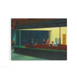 "Artery8 Edward Hopper Nighthawks Canvas Wall Art Print - Size: W12"" x H16""" - thumbnail 1