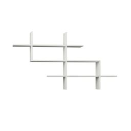 Decortie Halic' Wall Mounted Shelf Floating Bookcase 150cm Wide in White - Size: 1 Pack - thumbnail 2