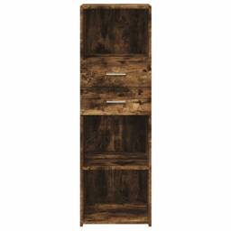 Berkfield Home Highboard Smoked Oak 40x42.5x124 cm Engineered Wood in Brown - thumbnail 4