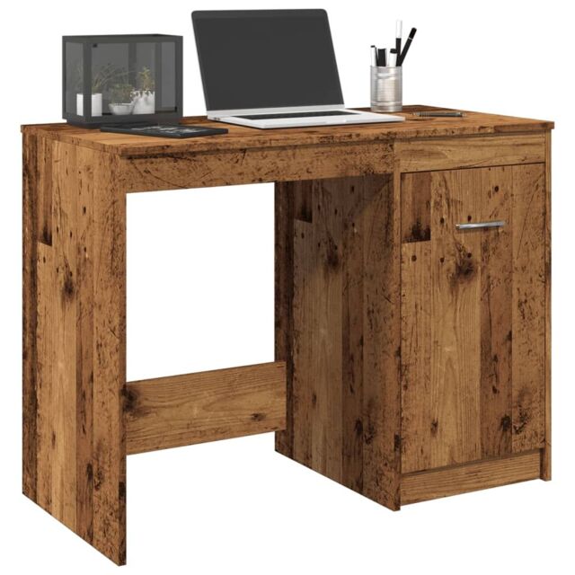 Berkfield Home Desk Old Wood 100x50x76 cm Engineered Wood in Brown - Size: 100 x 50 x 76 cm - image 1
