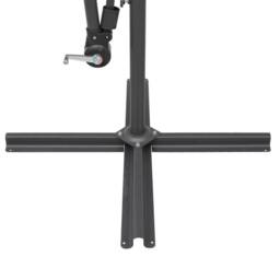Berkfield Home Hanging Parasol Burgundy 3 m Aluminium Pole - thumbnail 7