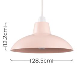 ValueLights Civic Pair of Pink Ceiling Pendant Shade - thumbnail 6