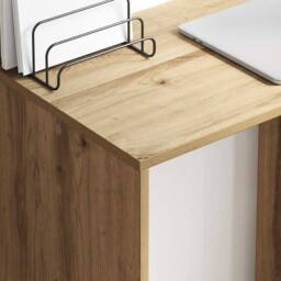 Berkfield Home Modern Artisan Oak Writing Desk Artisan Oak Engineered Wood Standard in Brown - thumbnail 4