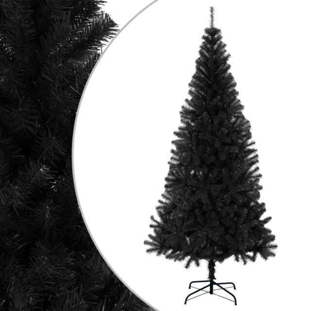 Berkfield Home Artificial Christmas Tree with Stand Black 180 cm PVC - image 1
