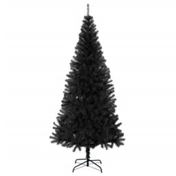 Berkfield Home Artificial Christmas Tree with Stand Black 180 cm PVC - thumbnail 2