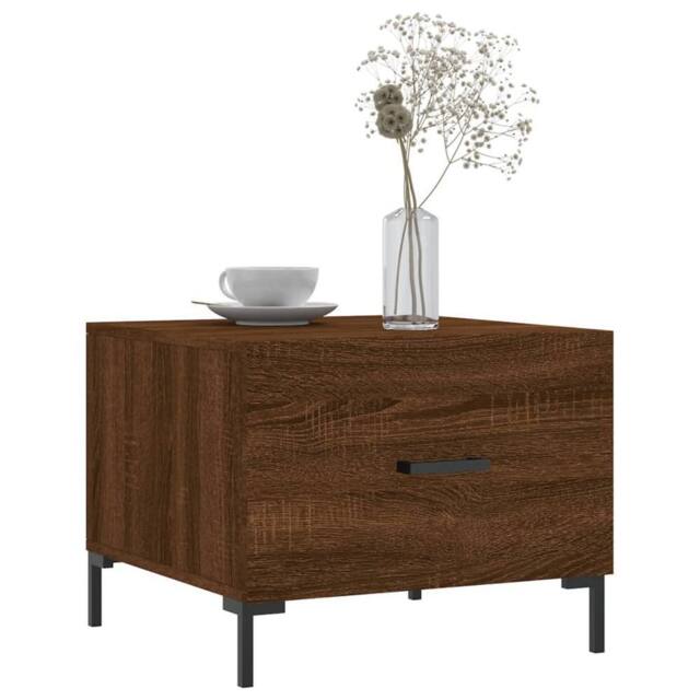 Berkfield Home Decorative Coffee Table Brown Oak 50x50x40 cm Engineered Wood - Size: 50 x 50 x 40 cm - image 1