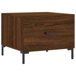 Berkfield Home Decorative Coffee Table Brown Oak 50x50x40 cm Engineered Wood - Size: 50 x 50 x 40 cm - thumbnail 3