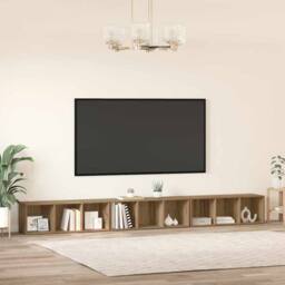 Berkfield Home TV Cabinet 3 pcs Artisan oak 37 x 35 x 107.5 cm Engineered wood in Brown - thumbnail 4