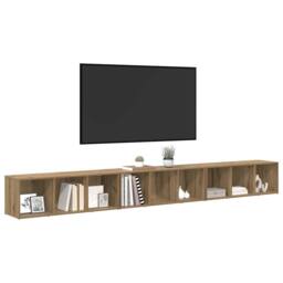 Berkfield Home TV Cabinet 3 pcs Artisan oak 37 x 35 x 107.5 cm Engineered wood in Brown - thumbnail 3