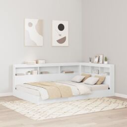 Berkfield Home Storage Headboard with Shelf with Headboard with Storage White 120 cm Engineered wood - thumbnail 1