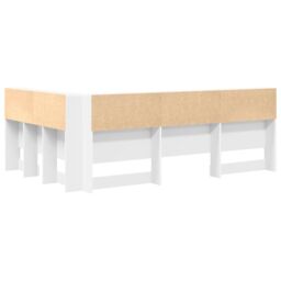 Berkfield Home Storage Headboard with Shelf with Headboard with Storage White 120 cm Engineered wood - thumbnail 7