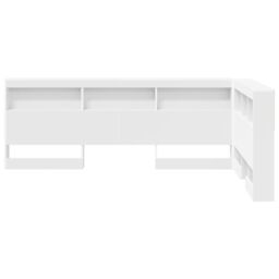 Berkfield Home Storage Headboard with Shelf with Headboard with Storage White 120 cm Engineered wood - thumbnail 5