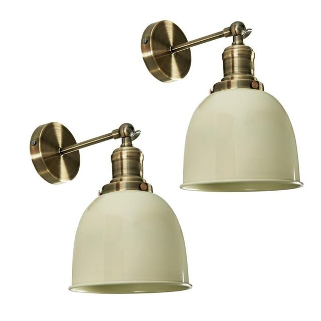 ValueLights Wihelm Pair of Gold Indoor Wall Lights - image 1