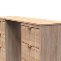 Ready Assembled 2 U Seattle 6 Drawer Kneehole Desk (Ready Assembled) in Light Oak - thumbnail 4