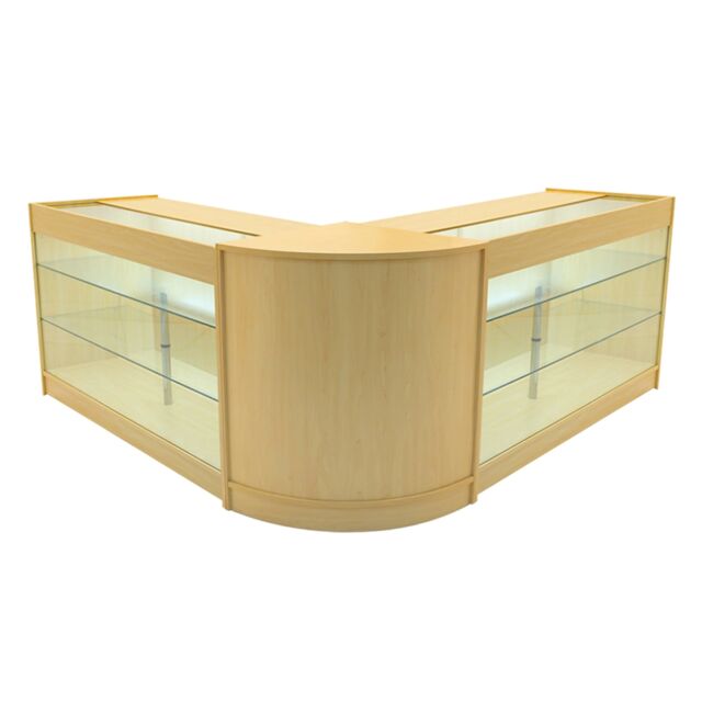 Monstershop Helios LED Shop Counter Set CM60 & 2 x K1500 - Maple in Beige - image 1