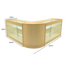 Monstershop Helios LED Shop Counter Set CM60 & 2 x K1500 - Maple in Beige - thumbnail 3