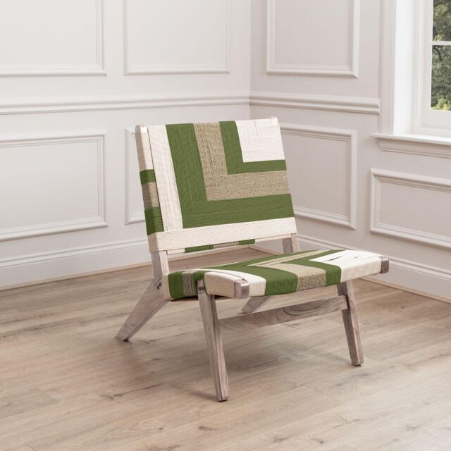 Voyage Maison Ballari Geometric Boho Chair in Olive - image 1