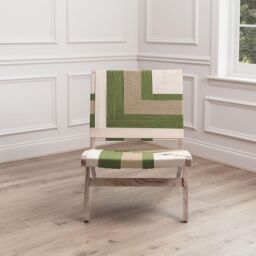 Voyage Maison Ballari Geometric Boho Chair in Olive - thumbnail 2
