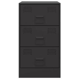 Berkfield Home Bedside Cabinets 2pcs Black 34.5x39x62 cm Steel - thumbnail 5