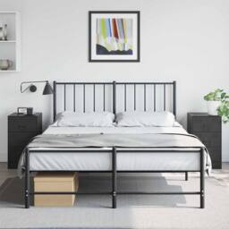 Berkfield Home Bedside Cabinets 2pcs Black 34.5x39x62 cm Steel - thumbnail 2