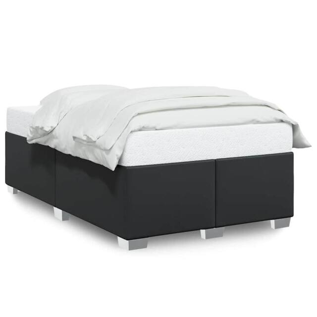 Berkfield Home Bed Frame without Mattress Black¬†Double Faux Leather in Black - Size: Double - image 1
