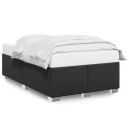 Berkfield Home Bed Frame without Mattress Black¬†Double Faux Leather in Black - Size: Double - thumbnail 1