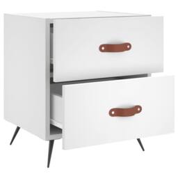 Berkfield Home Bedside Cabinets 2 pcs White 40x35x47.5 cm Engineered Wood - thumbnail 8