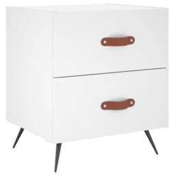 Berkfield Home Bedside Cabinets 2 pcs White 40x35x47.5 cm Engineered Wood - thumbnail 5