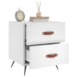 Berkfield Home Bedside Cabinets 2 pcs White 40x35x47.5 cm Engineered Wood - thumbnail 3